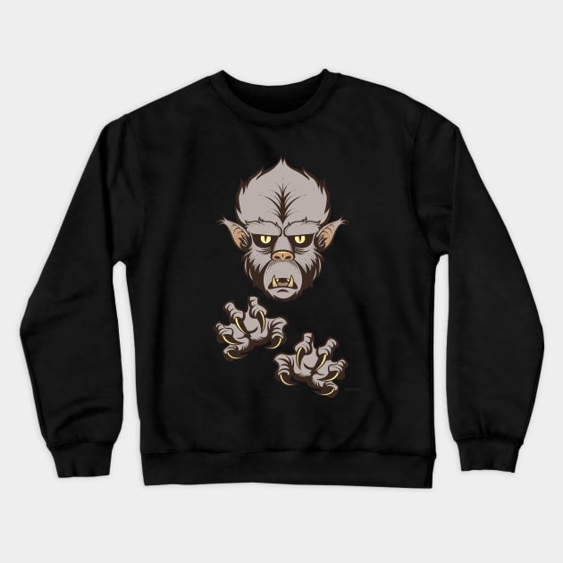 The Wolfman Crewneck Sweatshirt by nocturnallygeekyme